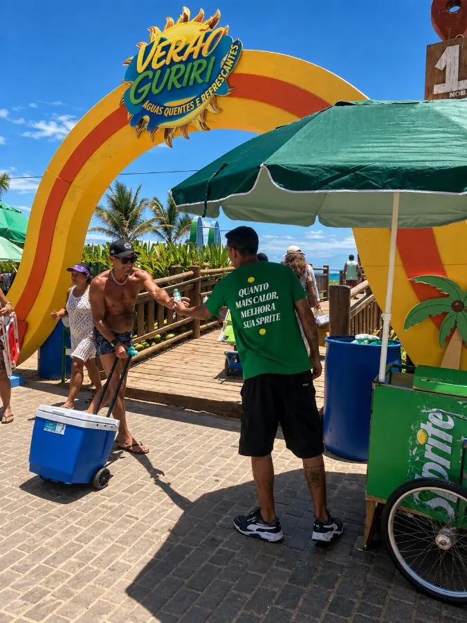 Bike PDV Sprite com representante de marca no Verão Guriri, Espírito Santo
