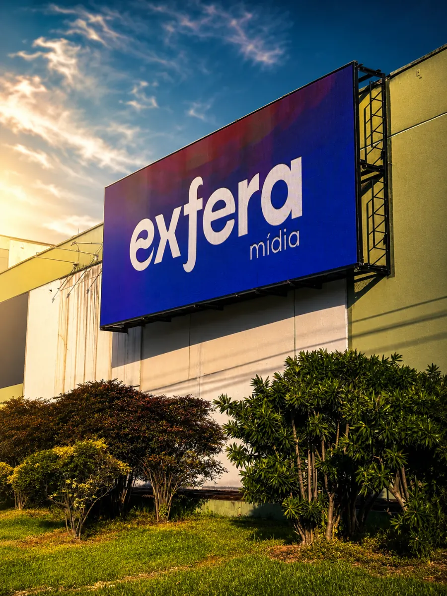 Painel de LED da Exfera Mídia no Shopping Barra Garden, Rio de Janeiro